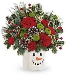 Festive Frosty Bouquet from Swindler and Sons Florists in Wilmington, OH